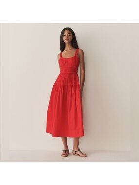 Doen Marianne Dress in Carmine